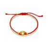 999 Gold Charm Bracelet with Red or Black Cord