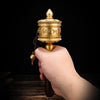 Handheld Copper Prayer Wheel Meditation Decor