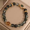 Green Phantom and Clear Quartz Bracelet