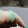 Wide Stone Ring in Green, Pink and White