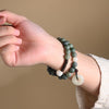 Star Moon Bodhi Seed Lotus Jade Double Wrap Bracelet