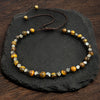 Tiger Eye and Magnetite Braided Bracelet, Natural Stone