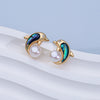 Abalone Shell Pearl Animal Stud Earrings S925 Silver