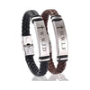 Stainless Steel Infinity Leather Weave Balance Bracelet