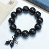 Ebony Wood Om Mani Padme Hum Engraved Bracelet