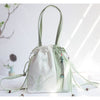 Embroidered Flowers Canvas Tote Shoulder Bag Handbag