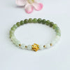 Gradient Hetian Jade Lotus Bracelet
