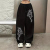 Dragon and Moon Wide Leg Pants for Women