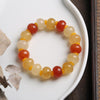 Golden Silk Jade Gourd Charm Bracelet