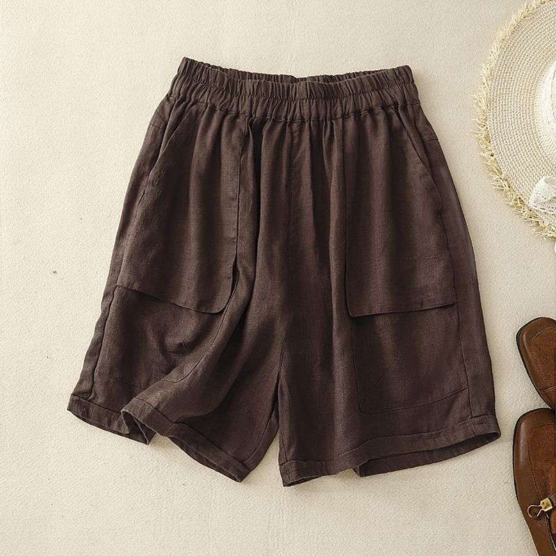Women's Elastic Waist Straight Leg Shorts