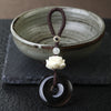 Obsidian Peace Buckle Keychain with Lotus or Wealth Charm