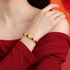 Year of the Sheep Red Agate Bracelet with Sterling Silver Charm