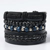 Wrap Leather Bracelet Set Vintage Braided Multi-Layer