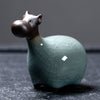 Ceramic Chinese Zodiac Tea Pet, Celadon or Ge Kiln Glaze