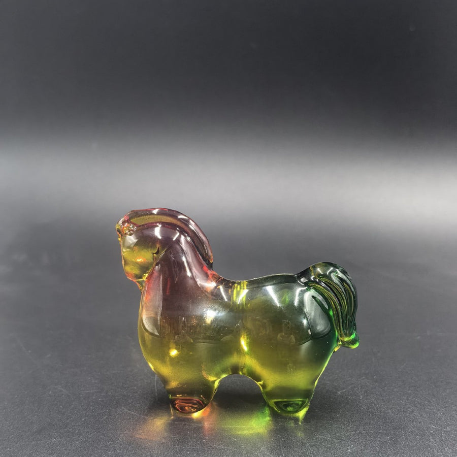 Crystal Glass Horse Figurine, Chinese Zodiac Animal Decoration