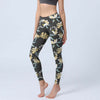 Floral Print Yoga Leggings Women's 3D Stretch Gym Pants