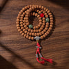 Bodhi Seed Mala Necklace with Dzi Bead Accents