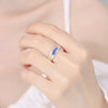 Blue Lotus Auspicious Clouds Copper Ring