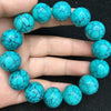 Turquoise Bracelet, Magnesite Inlay, Handmade Beads
