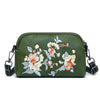 Floral Embroidered Mini Crossbody Bag, Soft Shoulder Purse