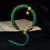 Tibetan Style Bell Charm Bracelet with Colorful Rope