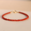 Natural Gemstone Braided Bracelet, Adjustable Gold Tone Chain