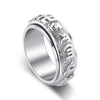 Six True Words Balance Calm Titanium Steel Ring