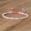 Natural Stone Disc Bead Bracelet with Adjustable Cord