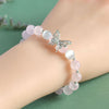 Chalcedony Butterfly Bracelet with Rose Quartz