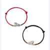 999 Silver Flying Horse Braided Bracelet
