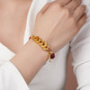 Five Emperor Coins Bracelet with Cinnabar or Amethyst
