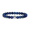 Stone Bead Bracelet with Crown Charm