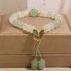 Crystal Abacus Bead Bracelet with Butterfly Charm