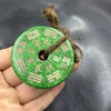 Green Jade Mountain Ghost Coin Pendant Peace Buckle