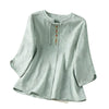 Embroidered Cotton Linen Top and Pants Set