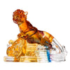 Chinese Zodiac Liuli Glass Figurine, Home Office Decoration