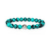 Stone Bead Bracelet with Crown Charm
