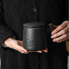 Ceramic Tea Cup with Infuser and Wooden Handle