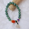 Jade Bead Bracelet with Lotus, Pumpkin or Peace Buckle Charm