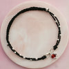 Fox Charm Anklet with Braided Cord and Copper Beads