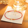 Red String Koi Fish Bracelet with Gold-Tone Charm