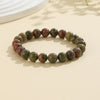 Natural Stone Bead Bracelet, 8mm Round Gemstone