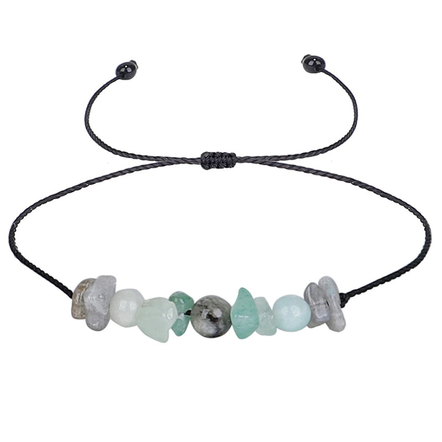 Irregular Stone Chip Bracelet Handmade Cord