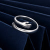 925 Sterling Silver Love Hug Thumb Ring