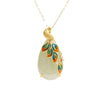 Phoenix Teardrop Pendant Necklace with Gold-Tone Chain