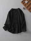 Women's Solid Color Button Long Sleeve Shirt