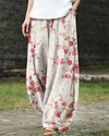Women's Wide Leg Pants With Pockets, Printed Harem Trousers