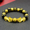 FengShui PiXiu Wealth Bracelet with Gold Tone Accents