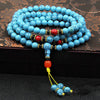 Tibetan Turquoise Mala Bracelet 108 Beads Handmade