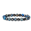 Faceted Stone Bead Bracelet with Hematite, 8mm